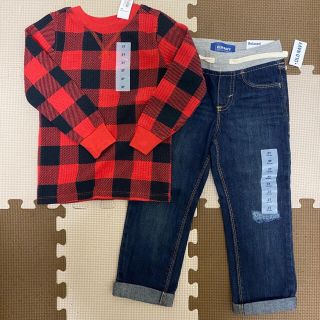 オールドネイビー(Old Navy)のOLD NAVY ⭐︎タグ付き未使用⭐︎トップス＆ジーンズのセット⭐︎3T(Tシャツ/カットソー)