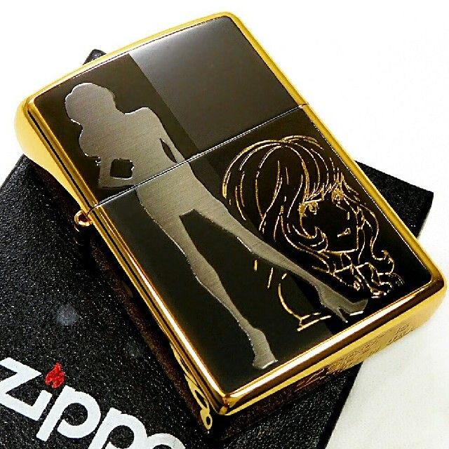 送料無料☆zippo☆ルパン三世/不二子☆トリプルシルエット☆金タンク☆ジッポ