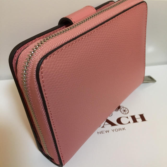 COACH(コーチ)の新品コーチ 二つ折財布 レザー ピンク レディースのファッション小物(財布)の商品写真