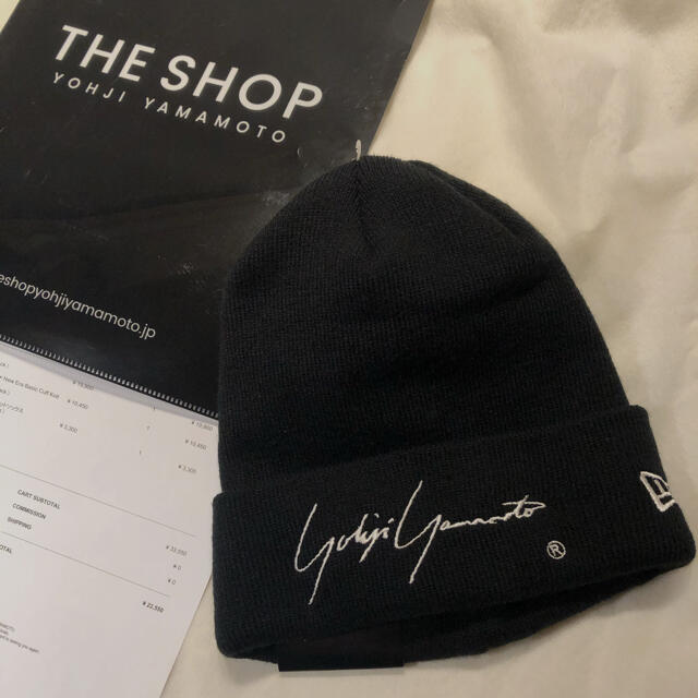yohji yamamoto noir カシミア ニットキャップ 黒 ビーニー-