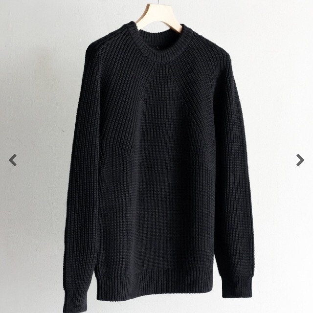 COMOLI(コモリ)のBATONER 20aw signature crew neck black メンズのトップス(ニット/セーター)の商品写真