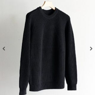 コモリ(COMOLI)のBATONER 20aw signature crew neck black(ニット/セーター)