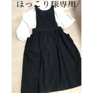 ほっこり様専用　新品未使用✨リネンワンピース　ブラック(ロングワンピース/マキシワンピース)