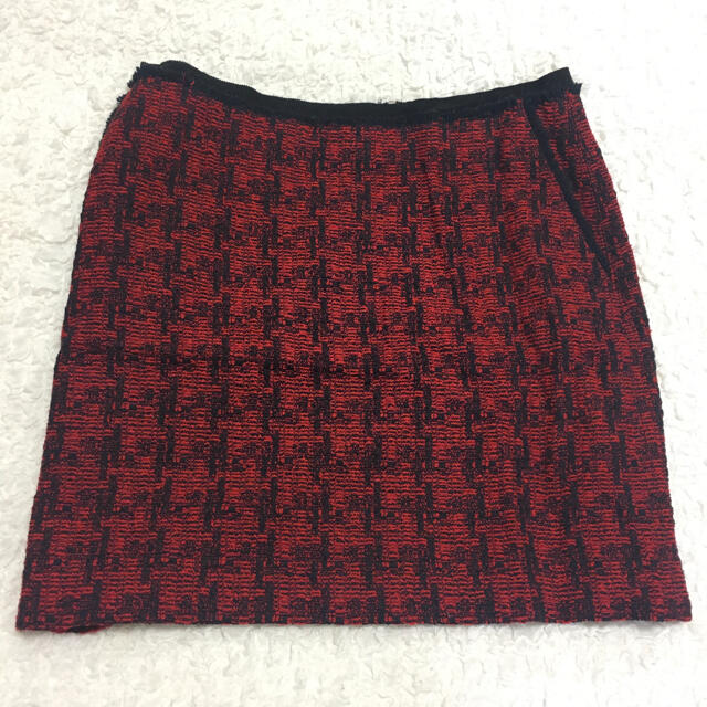 TOMORROWLAND(トゥモローランド)のトゥモローランド DES PRES デ プレ スカート ツイード 赤 size1 レディースのスカート(ミニスカート)の商品写真