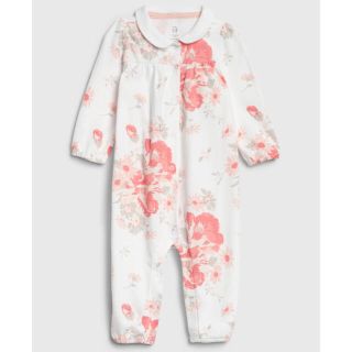 ベビーギャップ(babyGAP)の【新品未使用】ベビーギャップ　babyGap 花柄　ボディオール　丸襟(カバーオール)