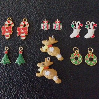 クリスマス Xmas ハンドメイド チャーム(各種パーツ)