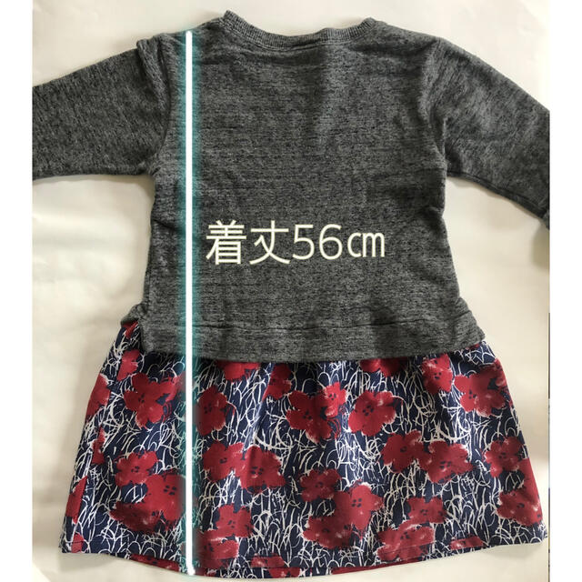 BeBe(ベベ)のワンピース トレーナー キッズ/ベビー/マタニティのキッズ服女の子用(90cm~)(ワンピース)の商品写真