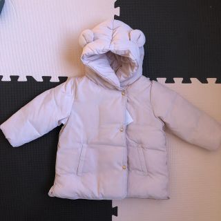 ザラキッズ(ZARA KIDS)のZARA kids☆新品タグ付　クマ耳付ダウンアウター(ジャケット/上着)