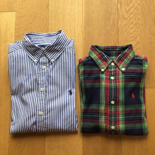 ラルフローレン(Ralph Lauren)のラルフローレン　ストライプストレッチコットンシャツ　&  ネルシャツ(ブラウス)