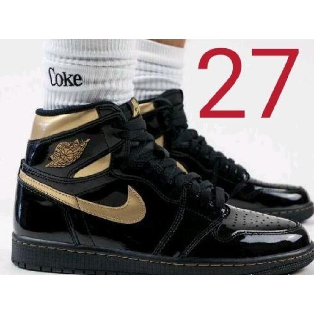 AIR JORDAN1 HIGH  BLACK-METALLIC-GOLD