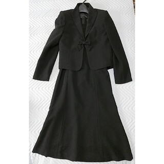 新品 ブラック フォーマル  アンサンブル 喪服 スーツ 9号 M ジャケット(礼服/喪服)