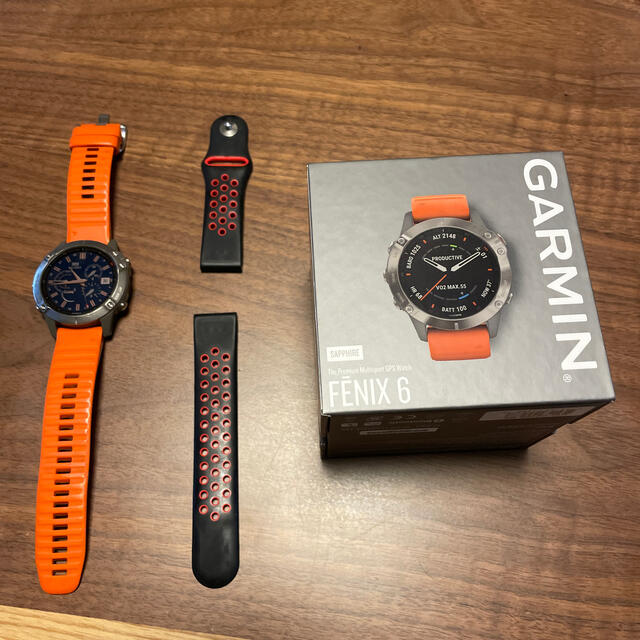 GARMIN(ガーミン)のfēnix 6 Sapphire Ti Gray メンズの時計(腕時計(デジタル))の商品写真