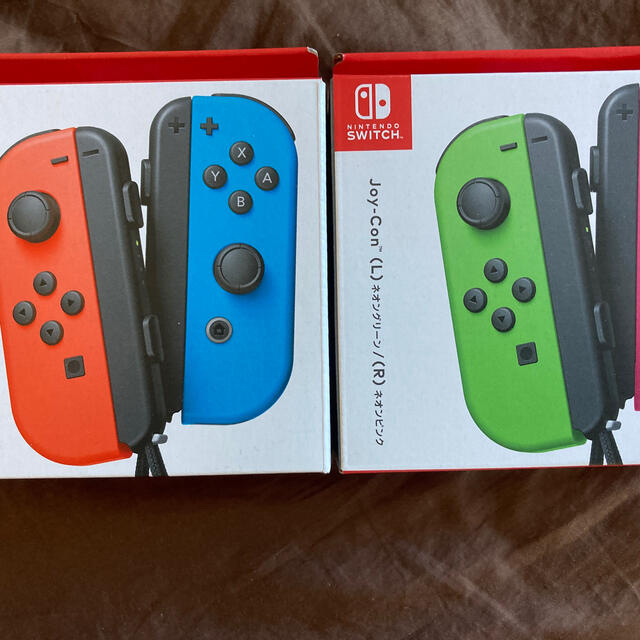 Nintendo Switch - Switch Joy-Con (L)(R) ネオンレッドブルー、グリーンピンク