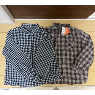 チェックシャツ ブラウス　2枚　マタニティ服などに(マタニティトップス)