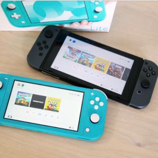 ニンテンドースイッチライト　箱のみ　2個セット　ブルー　グレー(ゲーム)