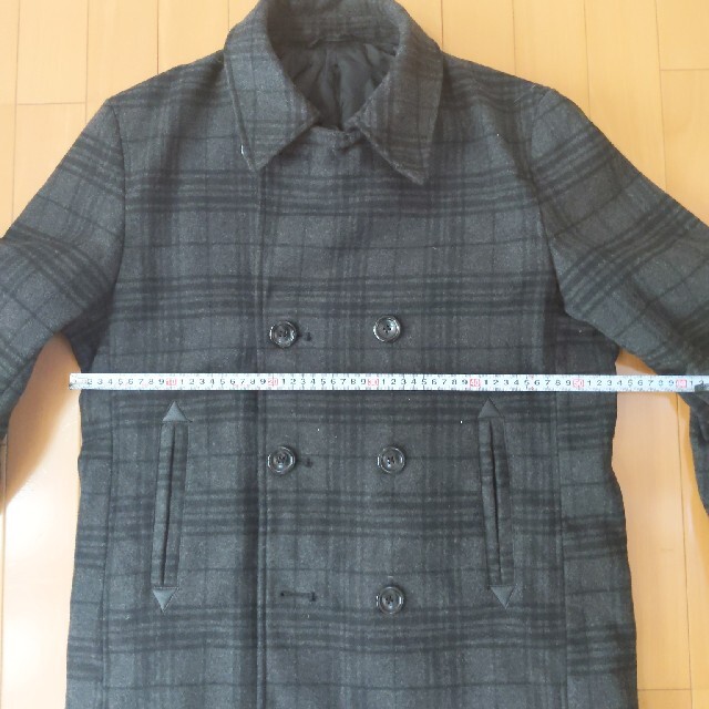 GU(ジーユー)のメンズチェックコート メンズのジャケット/アウター(ピーコート)の商品写真