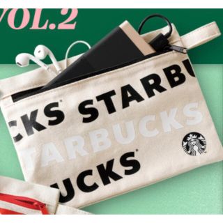 スターバックスコーヒー(Starbucks Coffee)のスターバックス　クリスマス　キャンバスポーチ　黒　2020(ノベルティグッズ)