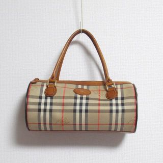 バーバリー(BURBERRY)の★BURBERRYS バーバリー★トートバッグ  ノバチェック パピヨン 筒型(ハンドバッグ)