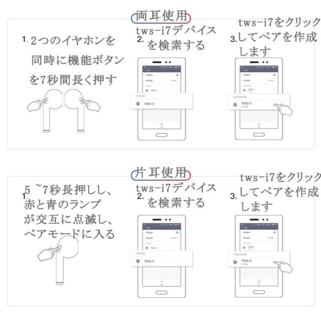 i7s tws ワイヤレスイヤホン　人気No.１ 最新型2020年版 スマホ/家電/カメラのオーディオ機器(ヘッドフォン/イヤフォン)の商品写真