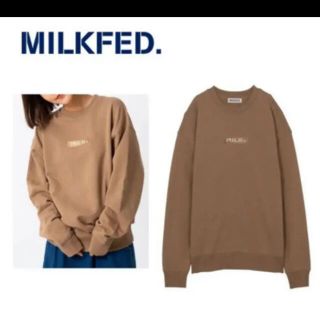 ミルクフェド(MILKFED.)のMILKFED スウェット トレーナー　ベージュ(トレーナー/スウェット)