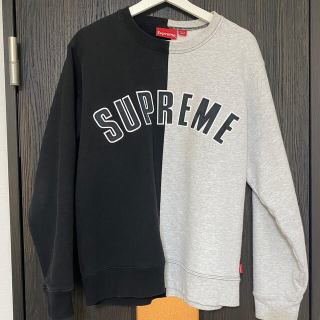 希少XL supreme split crewneck sweatshirt