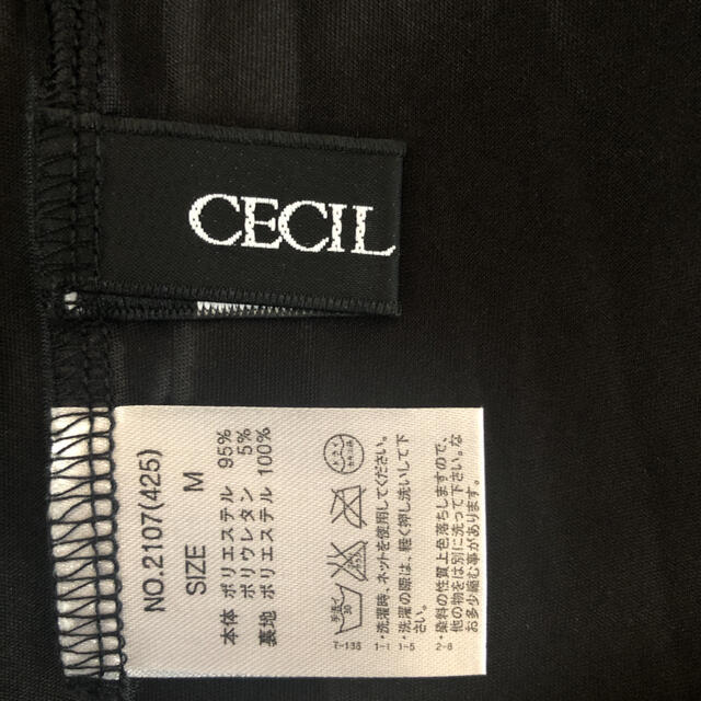 CECIL McBEE(セシルマクビー)のセシルマクビー CECIL McBEE スカート フレアスカート ブラック 黒 レディースのスカート(ひざ丈スカート)の商品写真