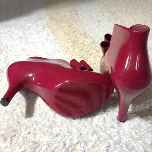 RANDA(ランダ)のRANDA♡レインブーツ♡赤色 レディースの靴/シューズ(レインブーツ/長靴)の商品写真