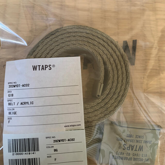 W)taps(ダブルタップス)の20AW WTAPS GIB BELT BEIGE メンズのファッション小物(ベルト)の商品写真