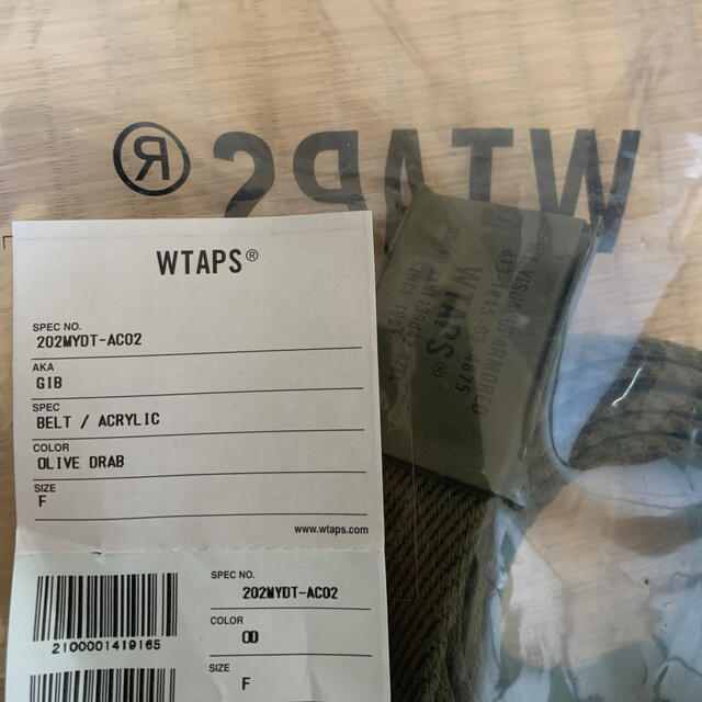 W)taps(ダブルタップス)の20AW WTAPS GIB BELT OLIVE メンズのファッション小物(ベルト)の商品写真