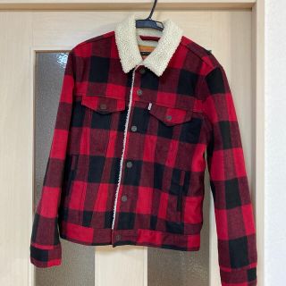 リーバイス(Levi's)のリーバイスLevi’s チェック柄ボアジャケット(Gジャン/デニムジャケット)