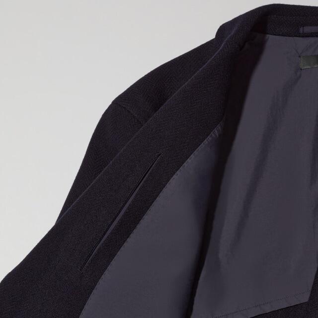 UNIQLO(ユニクロ)のUNIQLO +J ウールブレンドオーバーサイズヘリンボーン S 黒 メンズのジャケット/アウター(テーラードジャケット)の商品写真