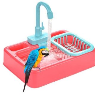 鳥用品 水浴び 水浴び容器 鳥風呂ハウス （自動シャワー ）(鳥)