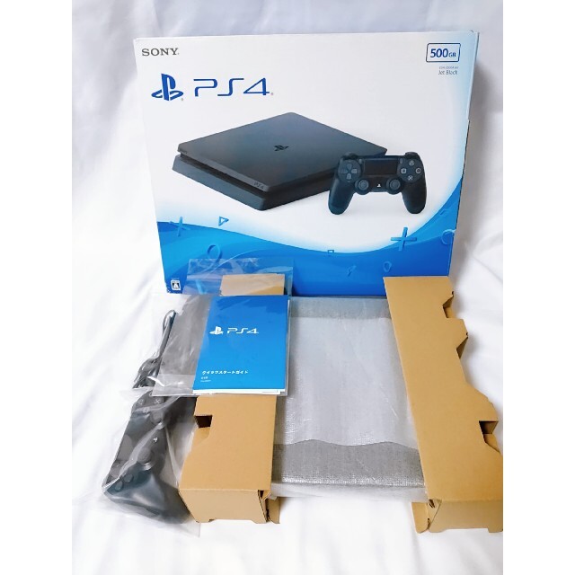 PlayStation4(プレイステーション4)のPS4 ジェットブラック 薄型 CUH-2000A500GB 美品 エンタメ/ホビーのゲームソフト/ゲーム機本体(家庭用ゲーム機本体)の商品写真