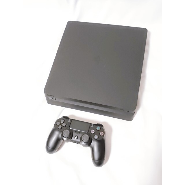 PlayStation4(プレイステーション4)のPS4 ジェットブラック 薄型 CUH-2000A500GB 美品 エンタメ/ホビーのゲームソフト/ゲーム機本体(家庭用ゲーム機本体)の商品写真