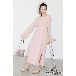 シマムラ(しまむら)の2セットViViビスチェ付きワンピース2pink  GRL GU PAGEBOY(ロングワンピース/マキシワンピース)