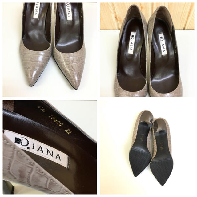 DIANA(ダイアナ)の【DIANA】パンプス(22) 型押し　美品　クロコ　ハイヒール レディースの靴/シューズ(ハイヒール/パンプス)の商品写真