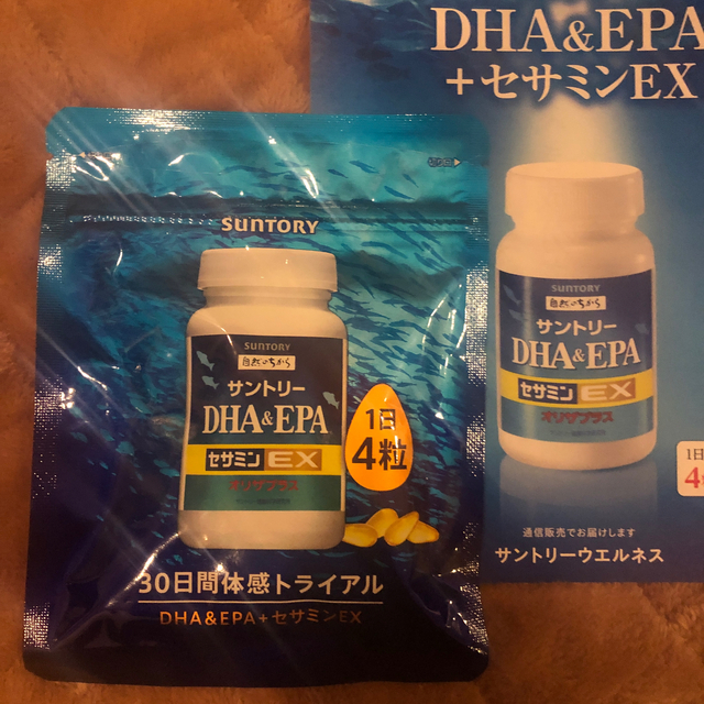 サントリー(サントリー)の即購入大歓迎⭐️サントリーDHA&EPAセサミンEXオリザプラス120粒 食品/飲料/酒の健康食品(ビタミン)の商品写真