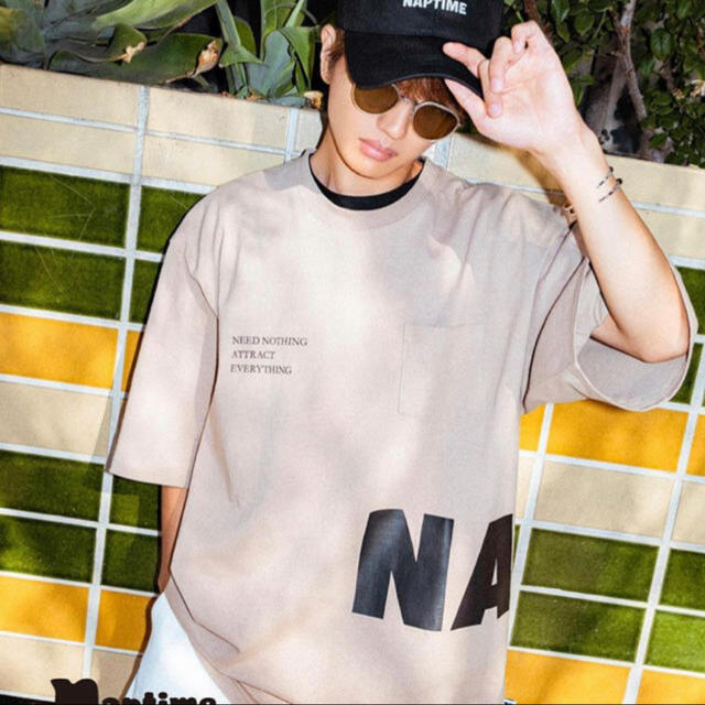 AAA(トリプルエー)のnaptime Tシャツ　ベージュ メンズのトップス(Tシャツ/カットソー(半袖/袖なし))の商品写真