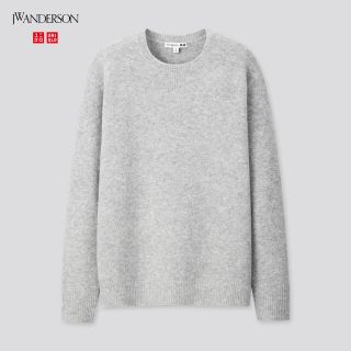 ユニクロ(UNIQLO)の【新品】UNIQLO スフレヤーンクルーネックセーター　グレー3XL(ニット/セーター)