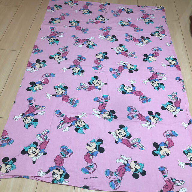 Disney(ディズニー)の🌜ビンテージ シーツ🌛ミニー　小柄　ピンク ハンドメイドの素材/材料(生地/糸)の商品写真