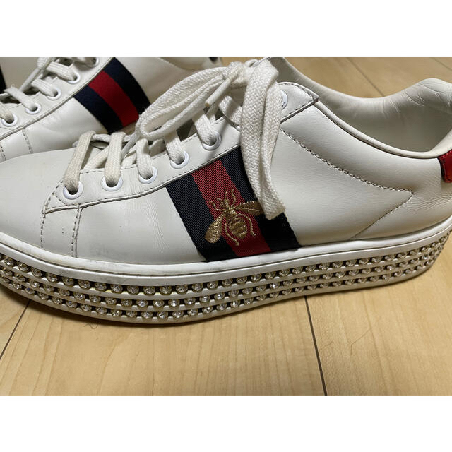 Gucci(グッチ)のグッチ　スニーカー　クリスタル付き レディースの靴/シューズ(スニーカー)の商品写真