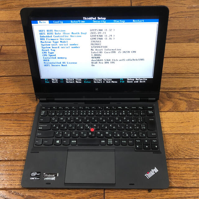 Lenovo(レノボ)のジャンク Lenovo Helix ThinkPad i5 4GB スマホ/家電/カメラのPC/タブレット(ノートPC)の商品写真