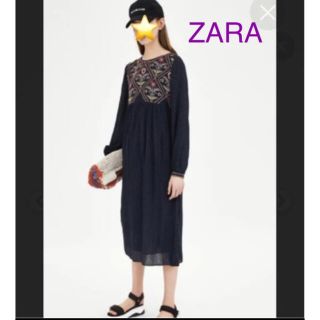 ザラ(ZARA)のZARA 刺繍ワンピース(ロングワンピース/マキシワンピース)