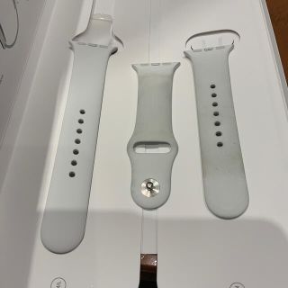 アップルウォッチ(Apple Watch)の(純正品) Apple Watch 40mm バンド ホワイト(ラバーベルト)