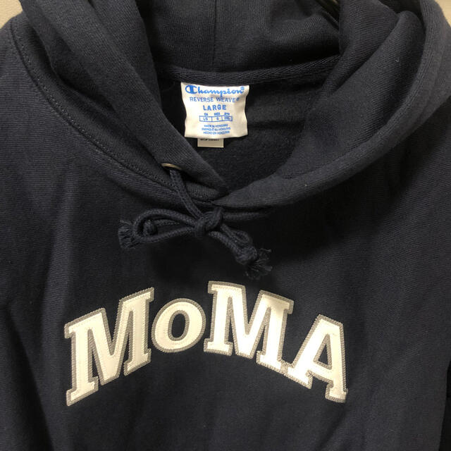 新品未使用 MoMA champion パーカー ネイビー Lサイズ