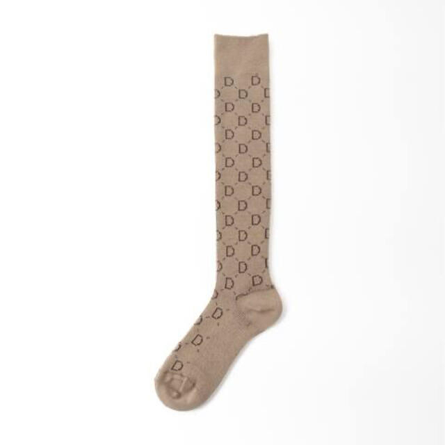 DEUXIEME CLASSE(ドゥーズィエムクラス)のDeuxieme Classe jacquard socks ベージュ　新品 レディースのレッグウェア(ソックス)の商品写真