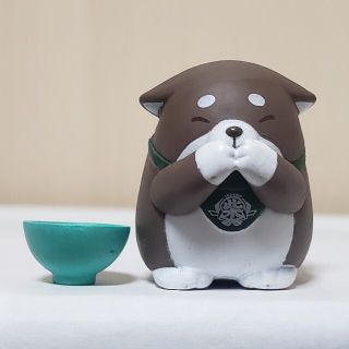 ガチャガチャ　忠犬もちしば　おねだりマスコット　お願いしますポーズ　あんこ(キャラクターグッズ)