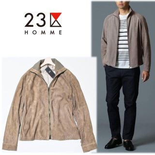 ニジュウサンク(23区)の 《23区HOMME 》新品 上質やぎ革使用 スウェード ブルゾン 48(L)(ブルゾン)