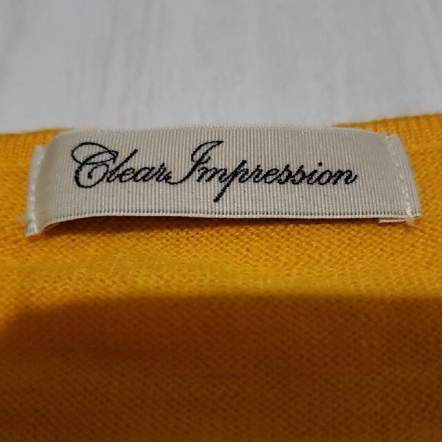 CLEAR IMPRESSION(クリアインプレッション)のclearimpressionの黄色ウールドルマンニット レディースのトップス(ニット/セーター)の商品写真