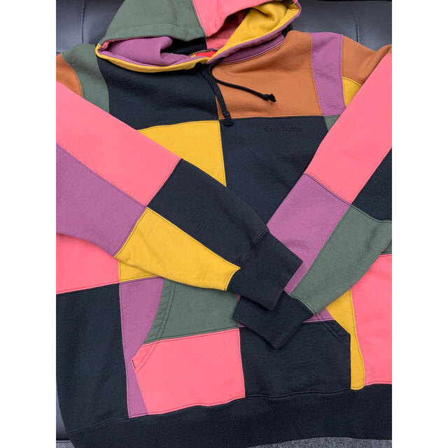 Supreme Patchwork Hoodie L 黒 国内正規品